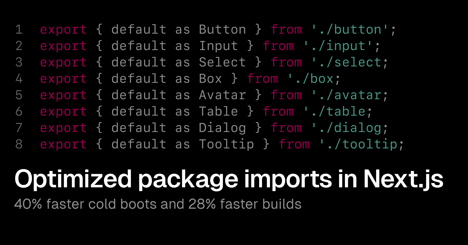 How we optimized package imports in Next.js NomadTerrace
